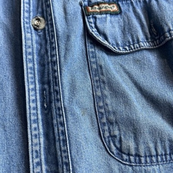 Remington Field Button Down Denim Men’s Medium Lightweight Shooting Shirt - Picture 8 of 10